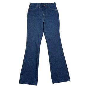Maverick Flare Leg Jeans Womens 28‎ Blue High Rise Vintage 70s Western Denim USA
